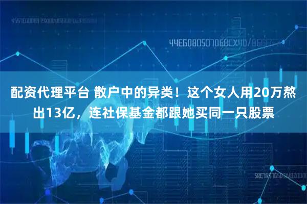 配资代理平台 散户中的异类！这个女人用20万熬出13亿，连社保基金都跟她买同一只股票